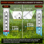 Jmbay Rain Gauge Outdoor, Accurate Rain Gauges Outdoors Best Rated, Tall Rain Gauge For Yard With Stake, Decorative Rain Measure Gauge For Garden, Deck, Lawn With Red Floating Buoy, Adjustable Height