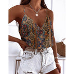 Ekouaer Women'S Silk Satin Camisole Tank Tops V Neck Sleeveless Spaghetti Straps Blouse Casual Racerback Shirt