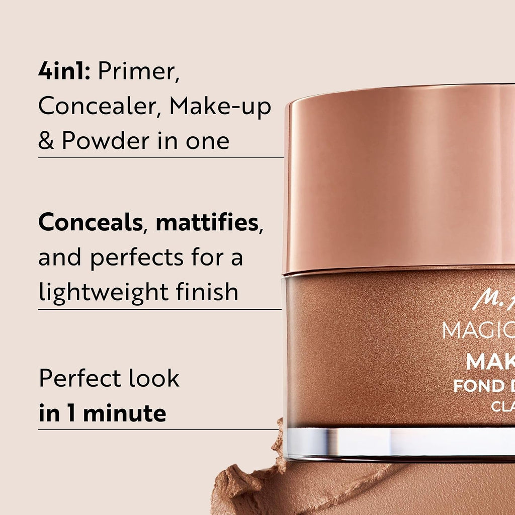 M. Asam Magic Finish Make-Up Mousse (1.01 Fl Oz) – 4In1 Primer, Foundation, Concealer & Powder With Buildable Coverage, Hides Redness And Dark Spots, Vegan, For Light To Medium Skin Tones