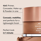 M. Asam Magic Finish Make-Up Mousse (1.01 Fl Oz) – 4In1 Primer, Foundation, Concealer & Powder With Buildable Coverage, Hides Redness And Dark Spots, Vegan, For Light To Medium Skin Tones