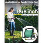 Short Metal Garden Hose 3 Ft With Female To Female Connector， Stainless Steel Small Leader Hose For Hose Reel, Long, Flexible, Lightweight & Heavy Duty Water Pipe, Outdoor Water Hose Extension Adapter