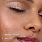 Winky Lux Rose Petal Liquid Eyeshadow, Longwear, Buildable, High-Pigment, Blendable, Crease-Proof, With Hydrating Vitamin E & Mango Seed Butter, Clean Beauty, Cruelty-Free, Vegan, Sunflower Shimmer