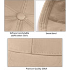 3 Pack Unisex Cotton Baseball Cap Adjustable Unconstructed Plain Sport Dad Golf Hat for Men and Women