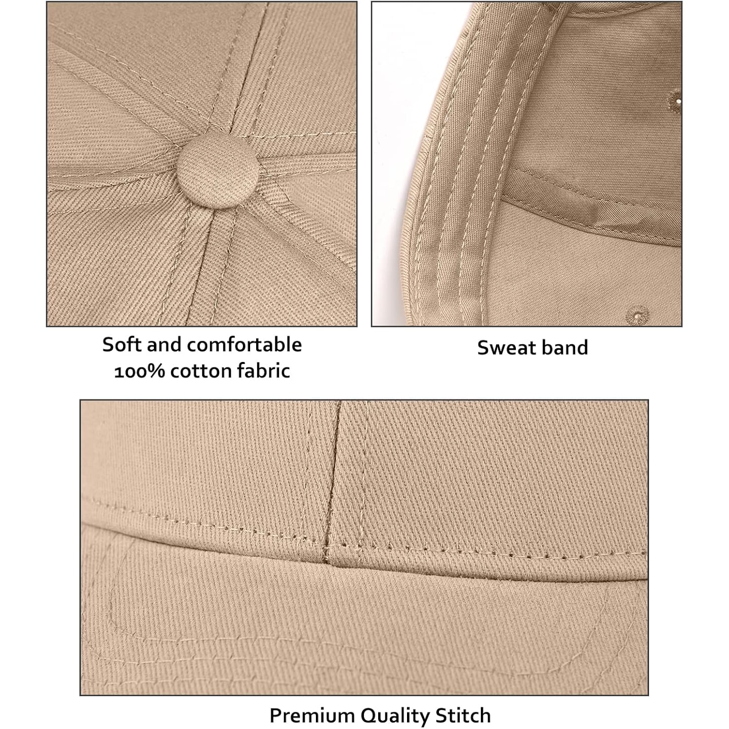 3 Pack Unisex Cotton Baseball Cap Adjustable Unconstructed Plain Sport Dad Golf Hat for Men and Women