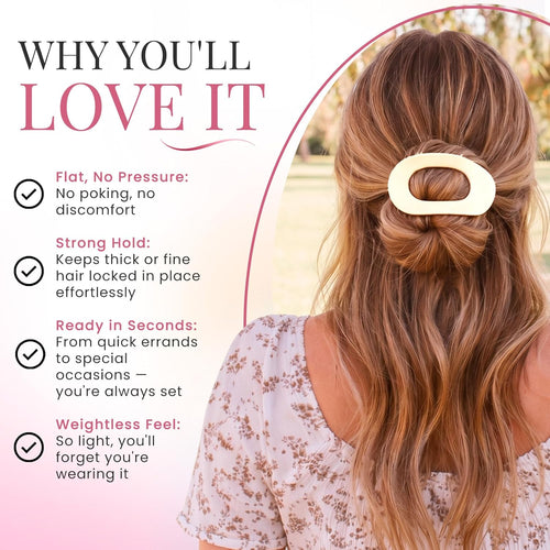 6-Pack Flat Hair Clips for Women – Low-Profile & Large Claw Clips with Strong Hold for Thin or Thick Strands, Ideal for Buns, Up-Dos & Styling, Neutral Matte Womens Hair Accessories – Neutral Set