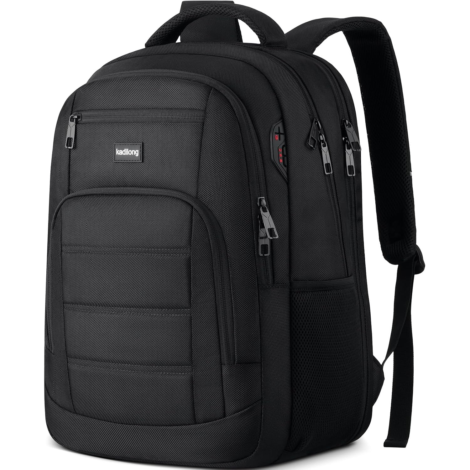 Kadilong School Backpacks For Teen Boys Laptop Backpack Men,Bookbag College Computer Bag With Usb Charging Port For Work Business Middle High School Student,Black