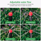 50Pcs Adjustable Drip Irrigation Emitters: Garden Drippers For 1/4" Tubing | 360 Degree Water Flow, 5-Inch Arrow Stake, For Garden/Lawn/Planter Beds, Compatible With 4-7Mm Tubing, Diy Watering System