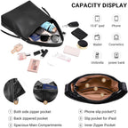 Genuine Leather Hobo Bags For Women Crossbody Purses Work Tote Bag Designer Shoulder Handbags With 2 Straps