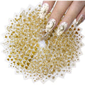 30 Sheets Gold Nail Sticker Star Moon Heart Nail Art Stickers Cute Knot Bow Design 3D Self-Adhesive Nail Decals for Women Girls DIY Nail Art Decoration Accessories