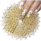 30 Sheets Gold Nail Sticker Star Moon Heart Nail Art Stickers Cute Knot Bow Design 3D Self-Adhesive Nail Decals for Women Girls DIY Nail Art Decoration Accessories