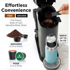 Ninja Single Serve Coffee Maker - Combo Machine, K-Cup Pods And Grounds | 4 Styles Of Brewing, Up To 24 Oz Cup Sizes, 56 Oz Removable Reservoir, Black, Pb051
