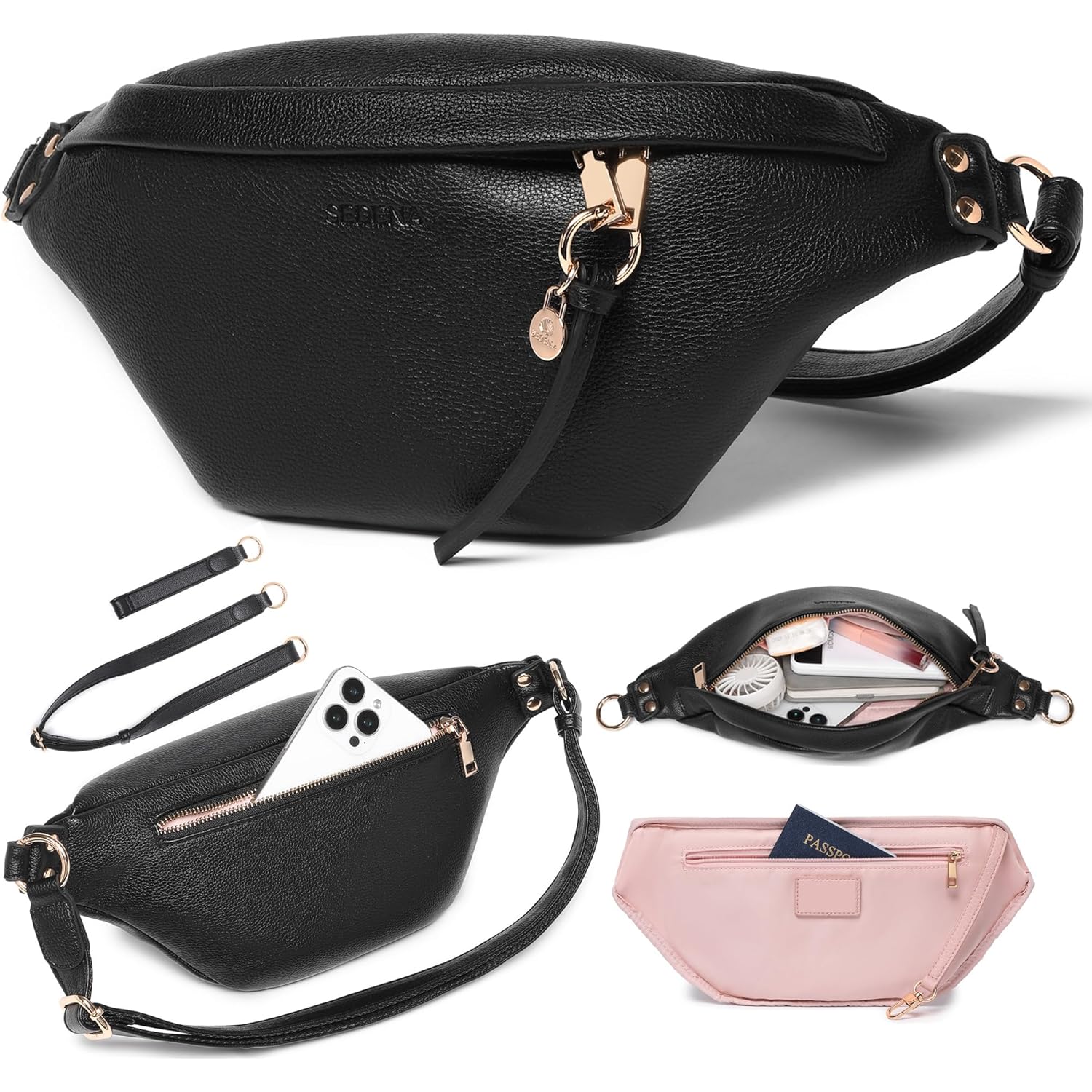 Anti Pickpocket Bag - RFID Crossbody Bag for Travel, Adjustable Strap Multiple Compartments Anti Theft Crossbody Bags for Women Vegan Travel Size Essentials Crossbody Bags for Women Large Size