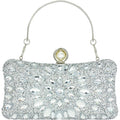 MAIRLOM Rhinestone Clutch Purses for Women Evening Wedding Formal - Pearl Clasp Handbag Crystal Gemstone Bag for Party Prom