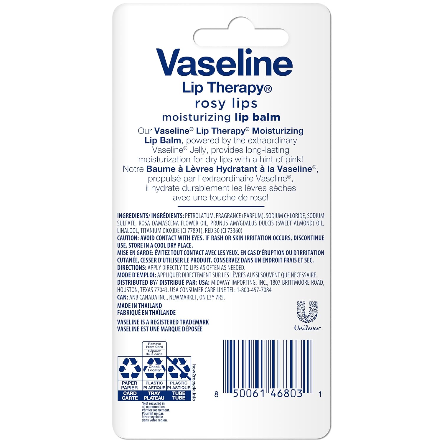 Vaseline Lip Therapy Rosy Lips Moisturizing Lip Balm - Twin Pack (2-Pack)