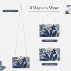 Embroidery Clutch Purses For Women Floral Sequin Evening Bag Formal Designer Handbags With Chain For Wedding, Party