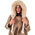 CATCHY & CRAFTY Faux Fur Hooded Winter Hats for Women Warm Fluffy Trapper Hats Head Ear Neck Cover Cold Weather Ski Cap