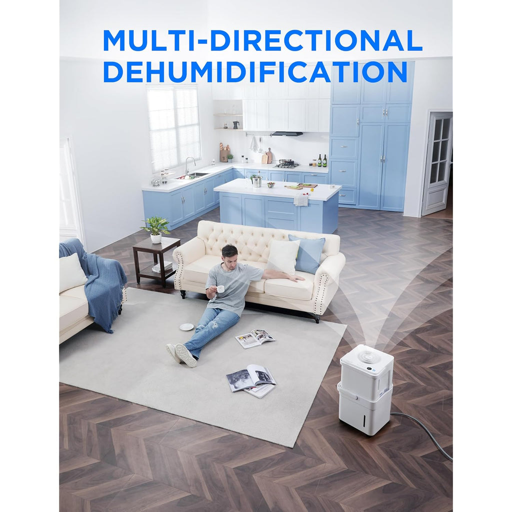 Midea Cube 20 Pint Dehumidifier For Basement, Up To 1,500 Sq. Ft. Dehumidifier With Drain Hose, Energy Star Certificated, Smart Control, Compatible With Alexa, White