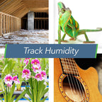 Ht.W Smart Temperature Sensor & Humidity Sensor - Thermometer & Hygrometer W/App Monitoring - Water Resistant Temperature And Humidity Monitor W/Heat Index For Rv, Fridge & More