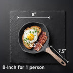 Jeetee 8 Inch Nonstick Frying Pan For Egg, Nonstick Omelette Skillet With Soft Touch Handle, All Stove Induction Compatible