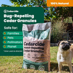 Cedarcide Lawn, Home & Garden Cedar Granules | Repels Fleas, Ants, Spiders & Mosquitoes | Smells Great, Easy To Use | Family & Pet Safe | 2 Bags (16 Lbs)
