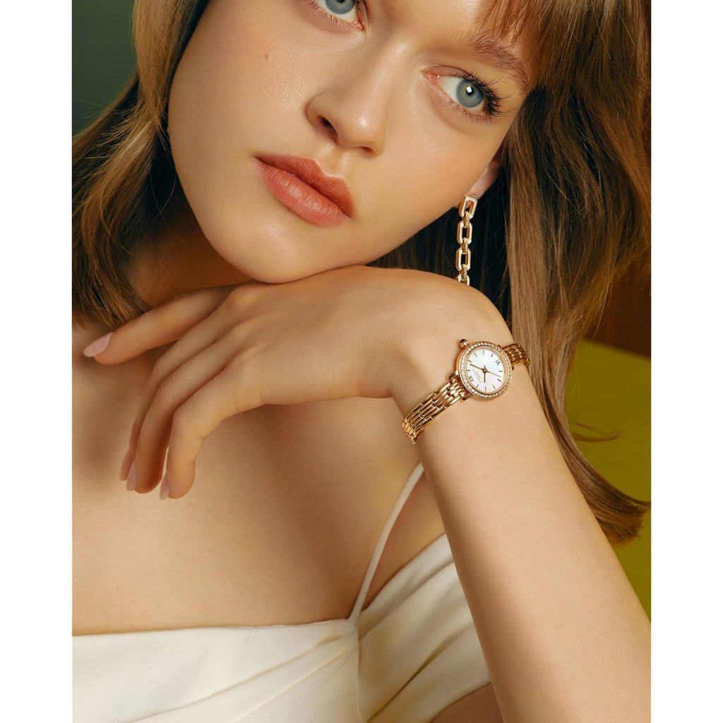 Lola Rose Dainty Watch For Women: Rose Gloden Watch, Genuine Stainless Steel Strap, Wrapped By Stylish Gift Box - Vintage Present For Small Wrists