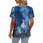 Womens Summer Tops 2026 V Neck Short Sleeve Shirts Trendy Dressy Casual Vacation Outfits Printed
