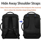 Matein Carry On Backpack, Extra Large Expandable Travel Backpack For Men | Airplane Approved, Weekender Bag For Women, Mochila De Viaje, Water Resistant, Lightweight Daypack For Flight, 40L, Black