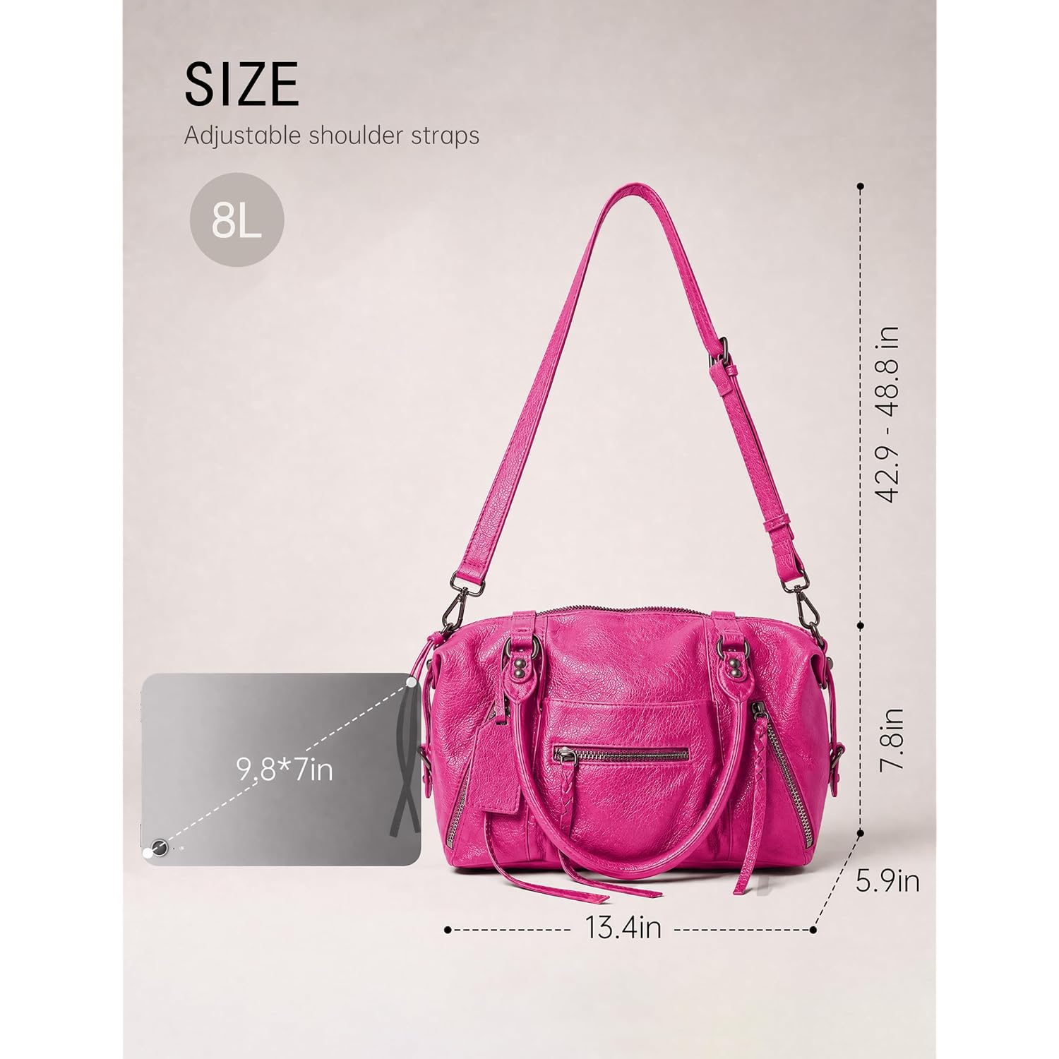 Babysun Mini City Bags Vegan Leather Tote Bag (8L) Pu Hobo Bags For Women Small Shoulder Crossbody Handbag With Strap