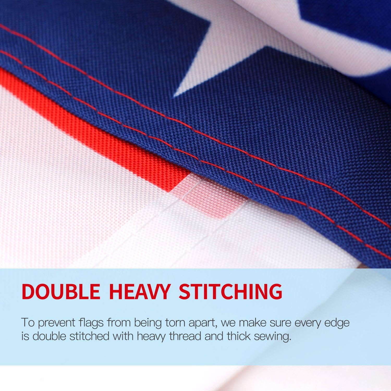 Anley Pack Of 2 Fly Breeze 3X5 Foot American National Polyester Flag - Vivid Color And Fade Proof - Canvas Header And Double Stitched - Flags With Brass Grommets 3 X 5 Ft