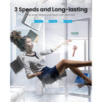 Gaiatop Mini Portable Fan, Small And Powerful, Cute Design 3 Speed Personal Handheld Fan And Desktop With Base, Lightweight Usb Rechargeable For Travel Lash Makeup Girl Women Summer Gift Pink
