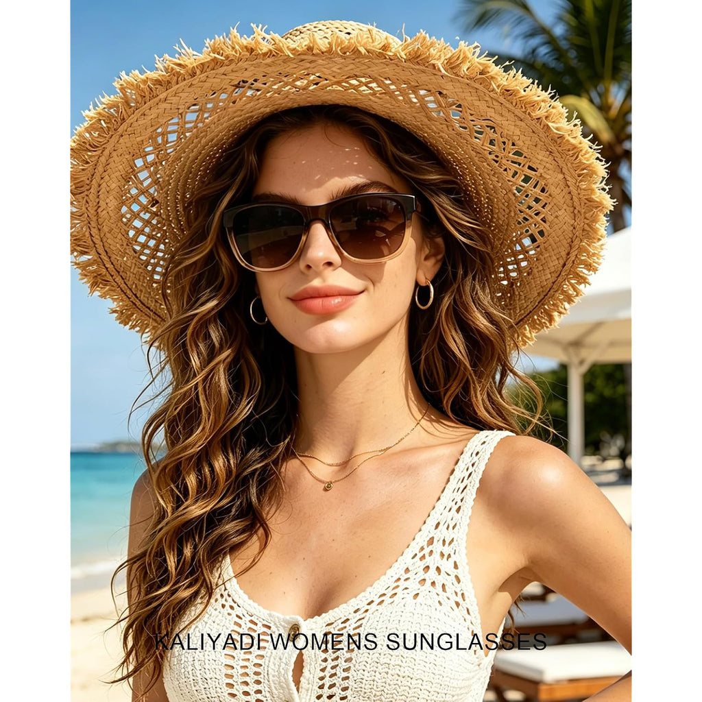 Kaliyadi Womens-Sunglasses Polarized-Sunglasses For Women: Retro Trendy Sun Glasses With Uv400 Protection For Driving Travel