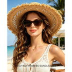 Kaliyadi Womens-Sunglasses Polarized-Sunglasses For Women: Retro Trendy Sun Glasses With Uv400 Protection For Driving Travel