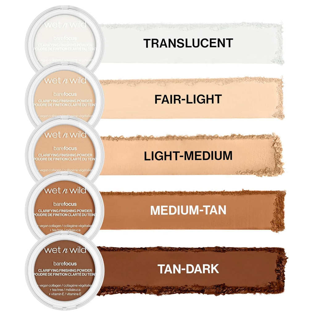 wet n wild Bare Focus Clarifying Finishing Powder | Matte | Pressed Setting Powder Light-Medium