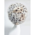 Women's Faux Fur Hat for Winter, Furry Cossack Russian Style Leopard Printed Warm Beanie Cap