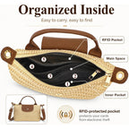 Woven Crossbody Bag, Small Black Weave Mini Tote Bag, Designer Crossbody Bags For Women