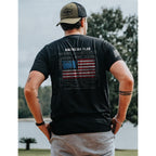 Nine Line Old Glory Flag Schematic T-Shirt For Men, Patriotic American Flag Freedom Shirt, Usa Made Veteran Owned Apparel