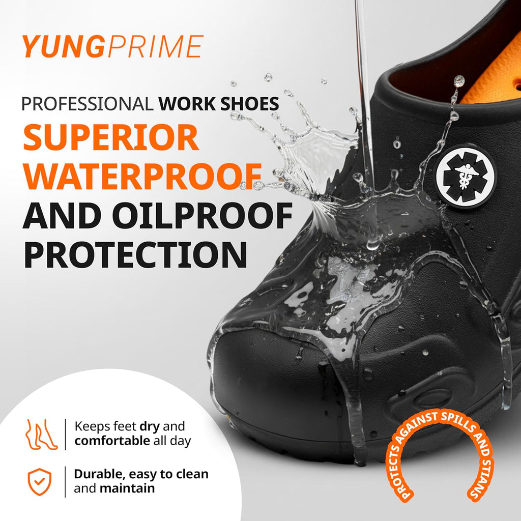 Yungprime Men'S And Women'S Slip-Resistant Work Shoes - Nursing - Chef Shoes