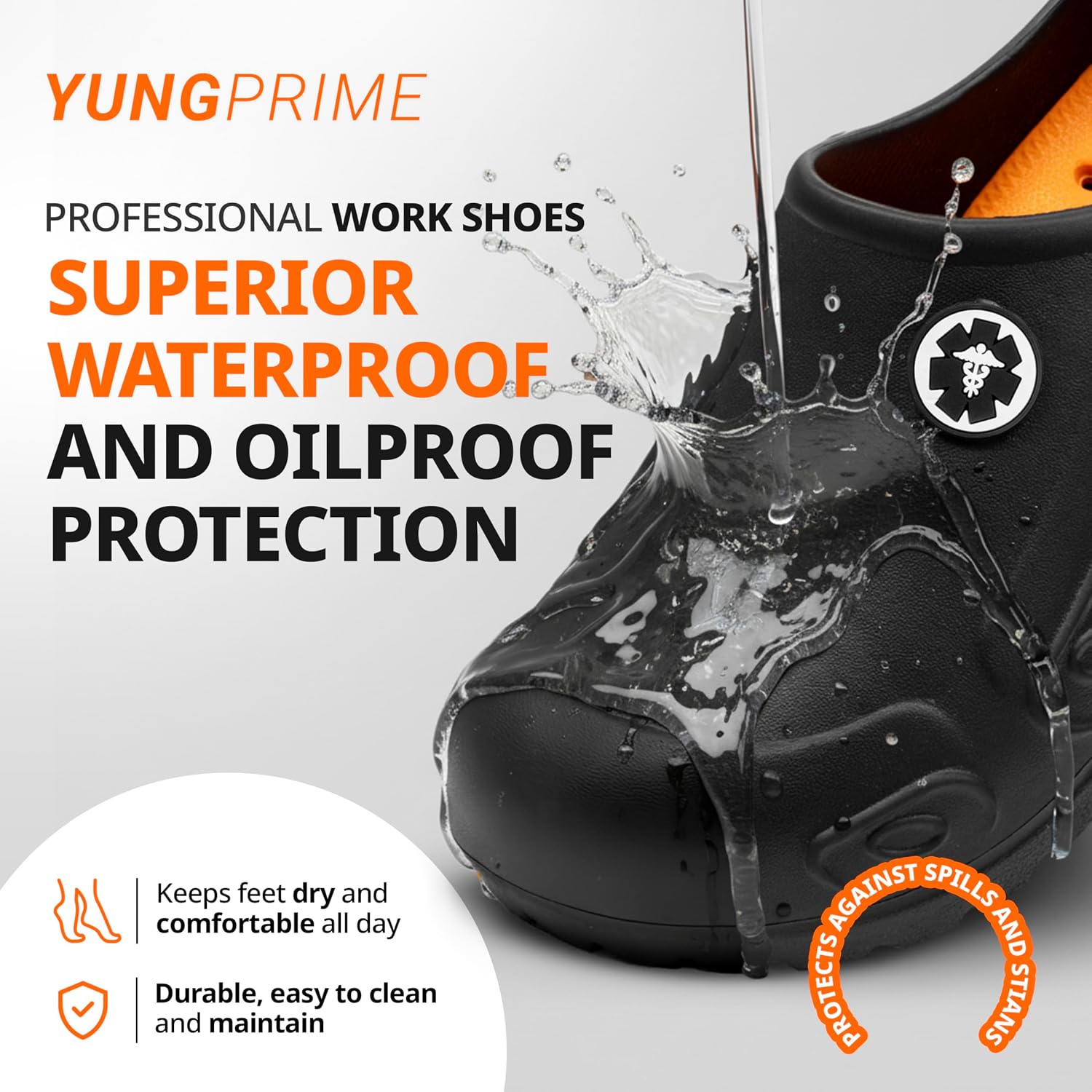 Yungprime Men'S And Women'S Slip-Resistant Work Shoes - Nursing - Chef Shoes