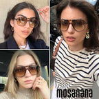 mosanana Oversized Aviator Sunglasses for Women and Men with Polarized Lens MS52243 C7-tortoise