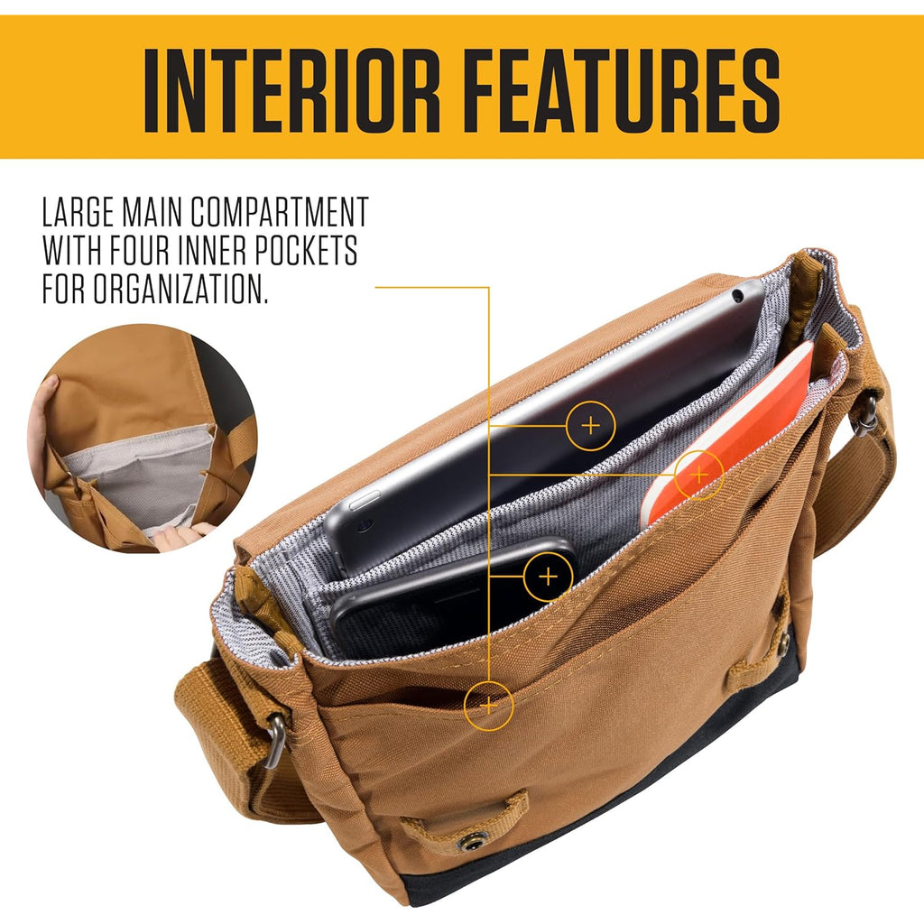Carhartt Crossbody Snap Bag, Durable, Adjustable Crossbody Bag with Flap Over Snap Closure