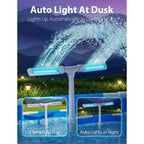 2026 Upgrade Height Solar Pool Fountain With 10-Color 4-Modes Led Lights, Auto Light-Sensing Sprinkler Waterfall For Above & Inground Pools With Remote, 360° Adjustable Dual Spray For Cooling (White)