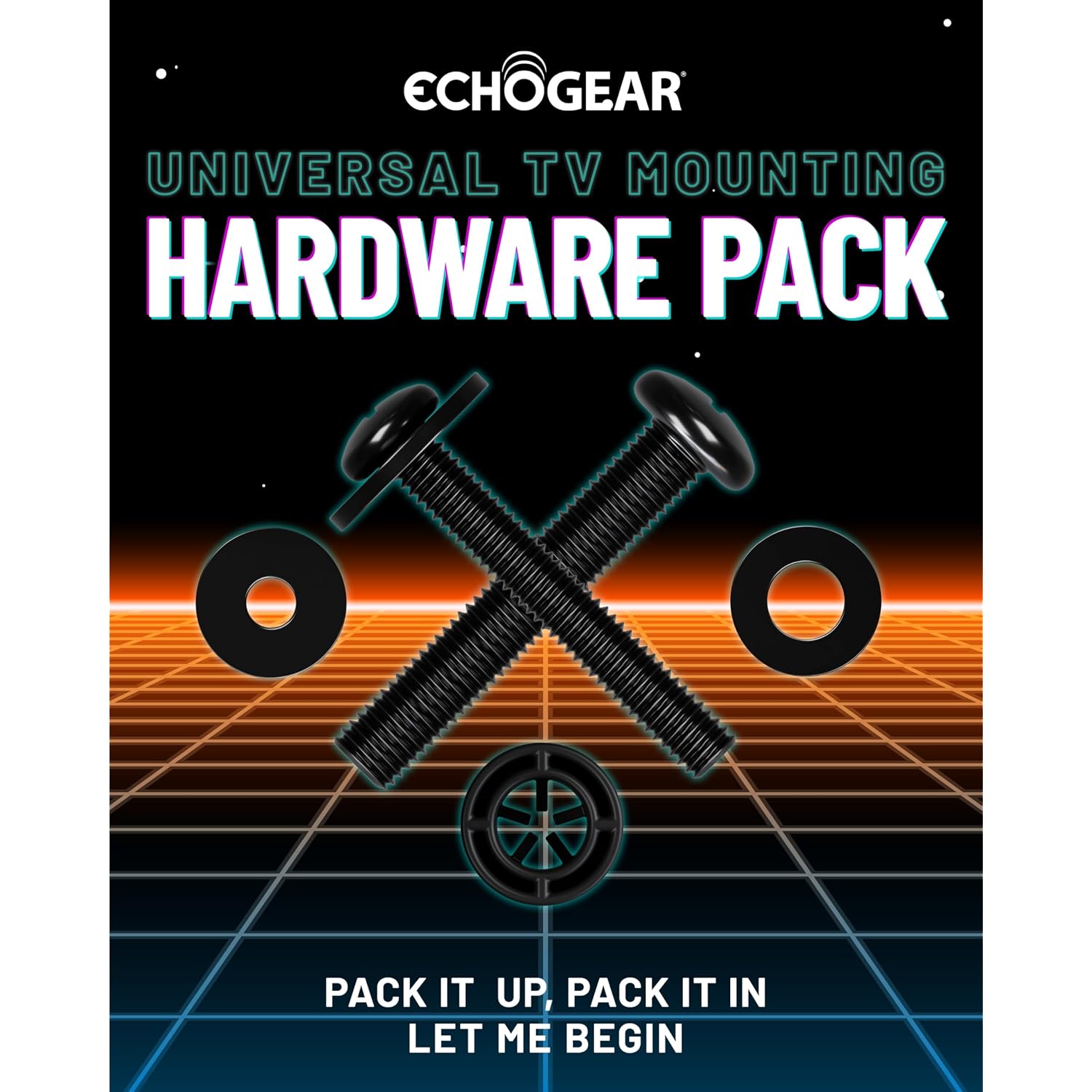 Echogear Universal Tv Mount Hardware Pack - Replacement Hardware Mounting Kit For Tvs Up To 80" - Includes M4, M5, M6 & M8 Screws