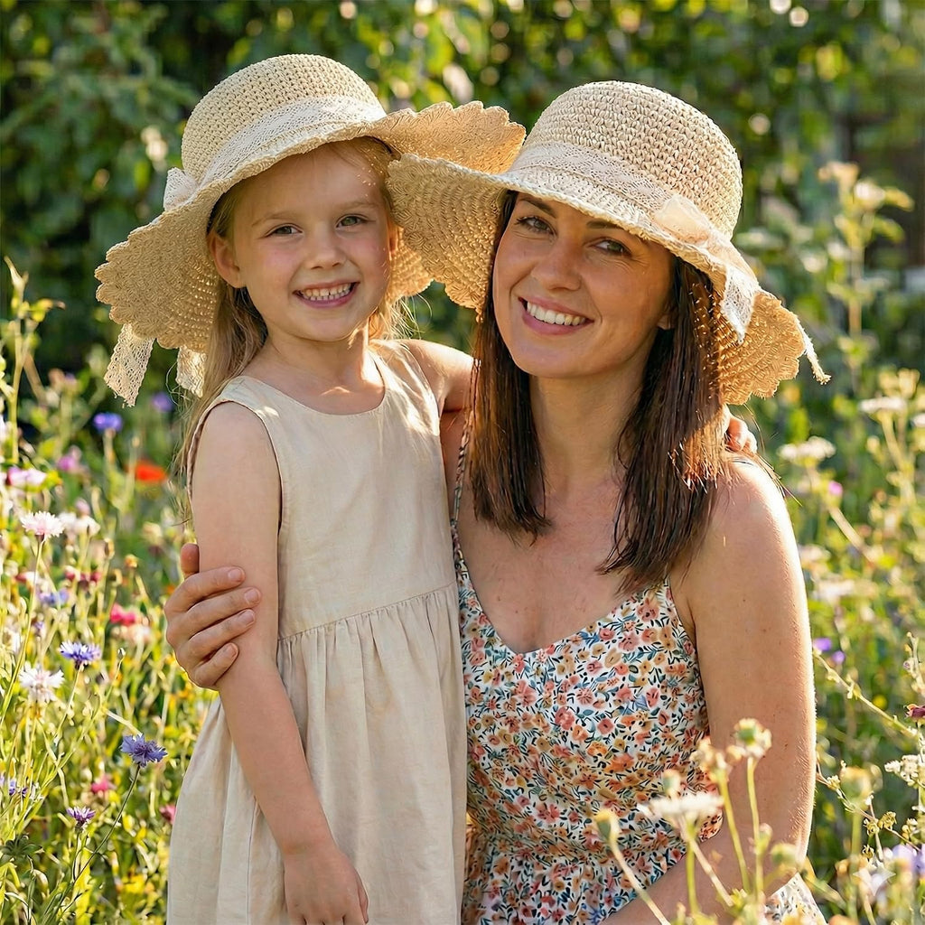 Summer Beach Sun Straw Hats For Women Wide Brim Packable Travel Bucket Hats Upf 50+