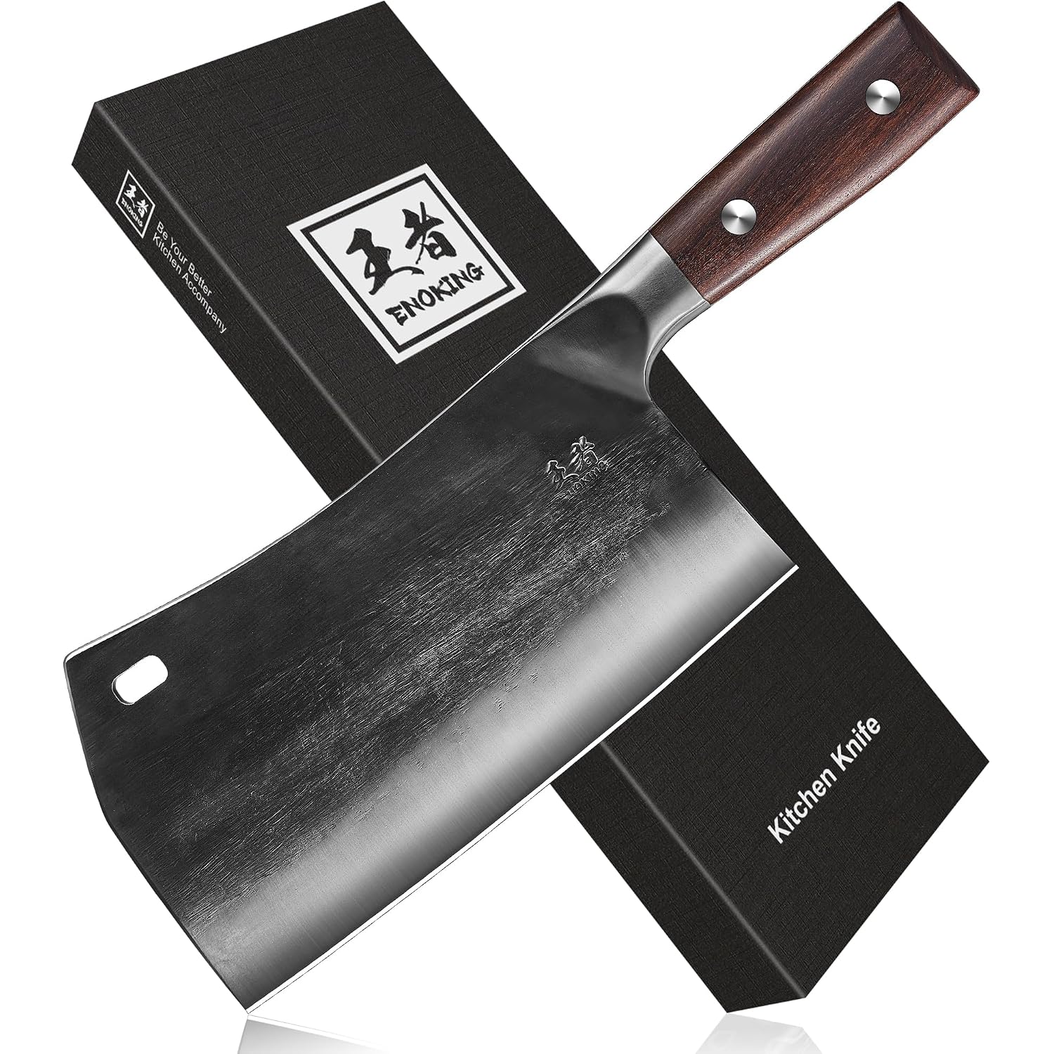 7.5″ Cleaver Knife, Chef’S Knives – Hand Forged, German High Carbon Stainless Steel Butcher Knife With Full Tang Handle For Home Kitchen & Restaurant