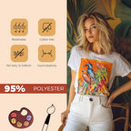 Joyclub 5 Pcs Unisex Sublimation Blanks Bulk Polyester T Shirts For Sublimation Crew Neck Short Sleeve Wholesale Diy Gifts
