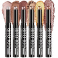 6 Colors Neutral Eyeshadow Stick Combo Set, Nude Brown Rose Gold Matte Shimmer Cream Eye Shadow Sticks Warm Tone Lazy Makeup For Daily & Party, Long Lasting, Waterproof, No Brush Needed, Set A
