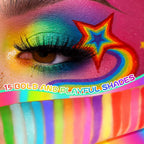 Ucanbe Bright Colorful Neon Rainbow Makeup Eyeshadow Palette 15 Shades Green Purple Yellow Make Up Pallets Kit Vibrant Shimmer Matte Pigmented Blendable - Fruit Punch