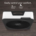 Vornado Model 80 High Velocity Electric Box Fan With Removable Grille, 5 Speed Settings, Powerful Airflow, Whole Room Air Circulation, Targeted Cooling, Cord Storage, Durable Floor Fan, Ice White
