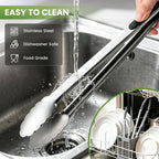 Grill Tongs, 17 Inch Extra Long Stainless Steel Bbq Tongs (17", 1Pc) | For Cooking/Serving/Grilling | Heat-Resistant | Dishwasher Safe