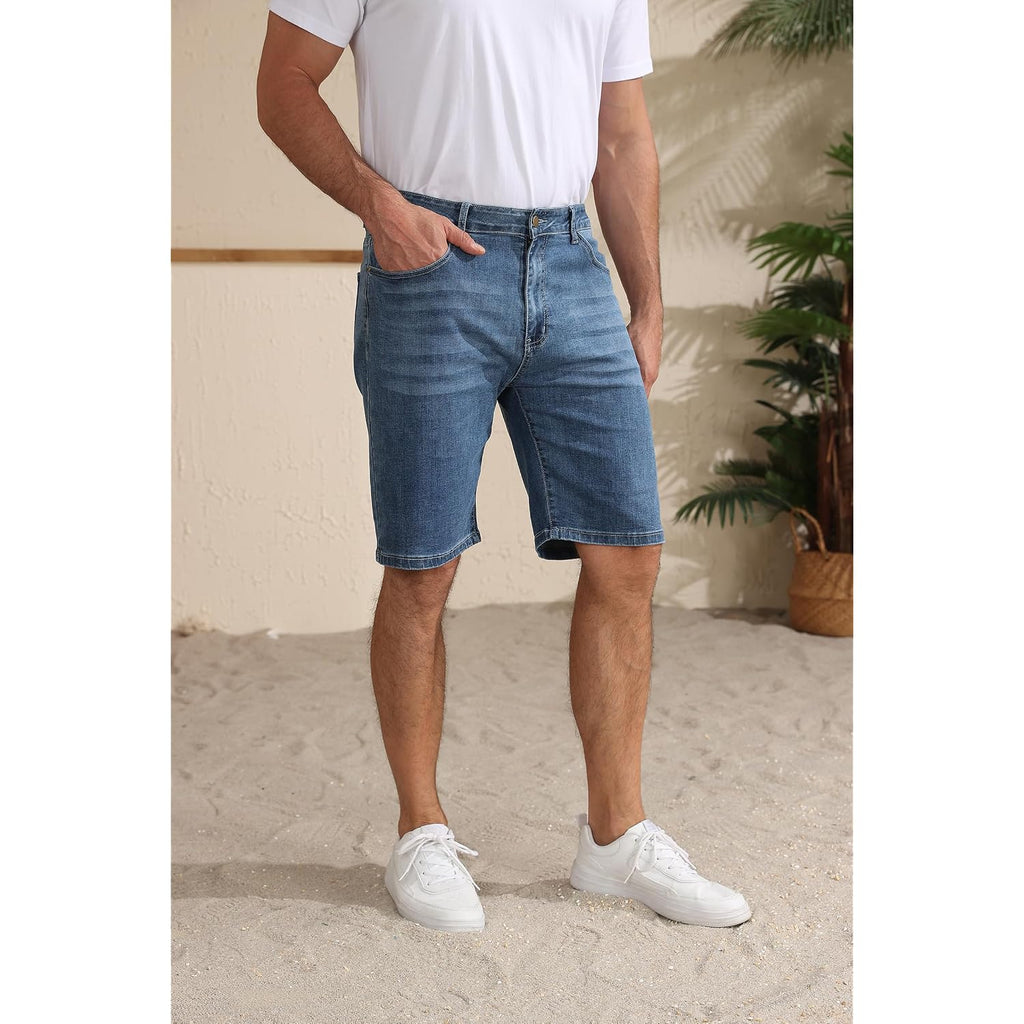 Men'S Jean Shorts Summer Casual Stretch Jorts Relaxed Fit Denim Short Pants